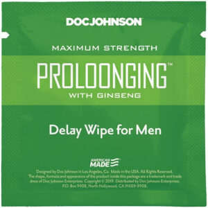 Doc Johnson Prolong with Ginseng Delay Wipe for Men